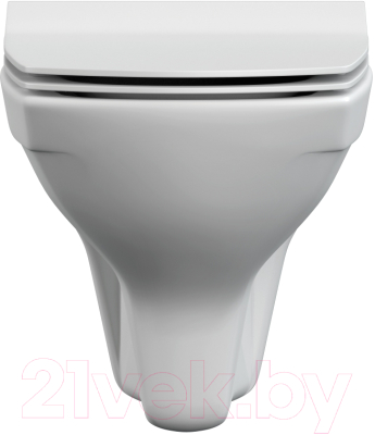 Унитаз подвесной с инсталляцией Cersanit Carina XL CO DPL EO / 64119 (с кнопкой смыва)