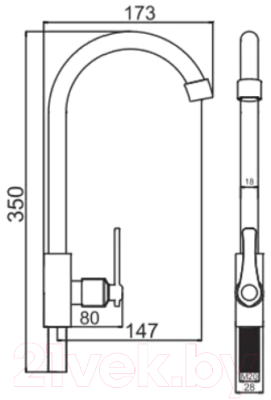 Кран на одну воду Potato P4183
