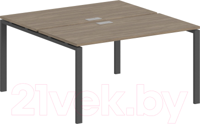 Письменный стол Norden 140x143.8x75 / SG.245.OD.63.AN (антрацит/дуб темный) - фото