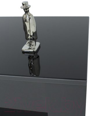 Журнальный столик Мебелик BeautyStyle 26 (графит темный U961/стекло черное)