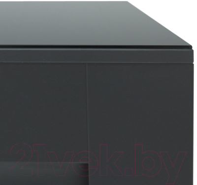 Журнальный столик Мебелик BeautyStyle 26 (графит темный U961/стекло черное)