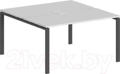 Письменный стол Norden 160x143.8x75 / SG.246.WH.63.AN (антрацит/белый) - фото