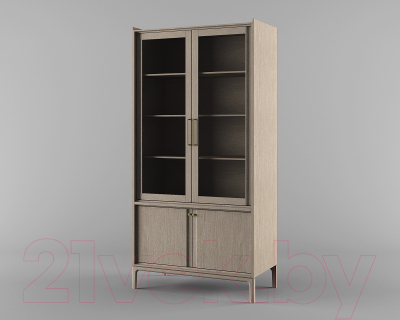 Шкаф с витриной Молодечномебель Брюгге D4 ВМФ-1684