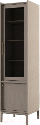 Шкаф-пенал с витриной Молодечномебель Брюгге D2 ВМФ-1688 - фото