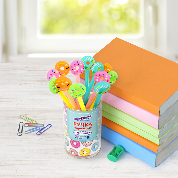 Ручка шариковая Юнландия Пончик / 143799