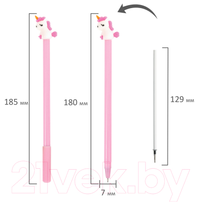 Ручка шариковая Юнландия Единорог / 143805