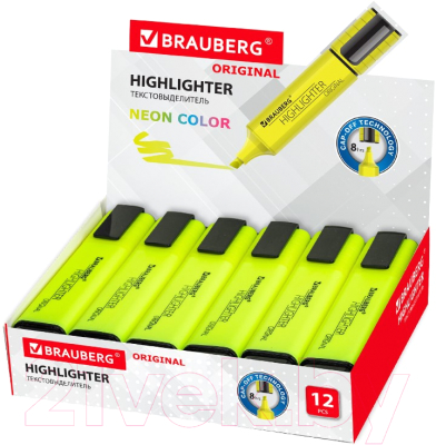 Текстовыделитель Brauberg Original Neon / 152211