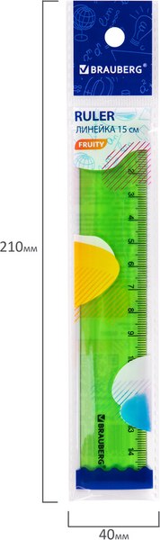 Линейка Brauberg Fruity / 210765