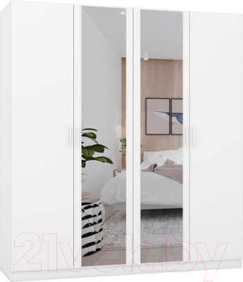 Шкаф Интермебель Марсель-6 / МР 01-06 (белый премиум) - фото