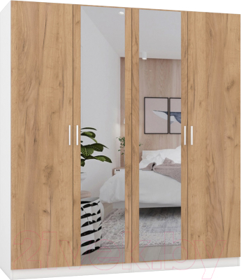 Шкаф Интермебель Марсель-6 / МР 01-06 (дуб крафт золотой) - фото