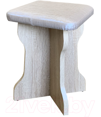 Обеденная группа Анмикс ЛДСП с кухонным уголком (дуб санома/кожзам ваниль)