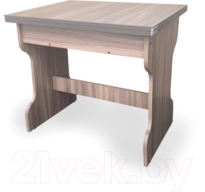 Обеденная группа Анмикс ЛДСП с кухонным уголком (ясень шимо темный/кожзам ваниль)