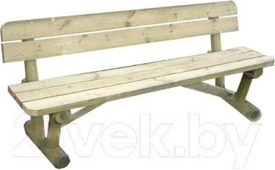 Скамья садовая Массив-Древ L200 2000x600xH810 - фото