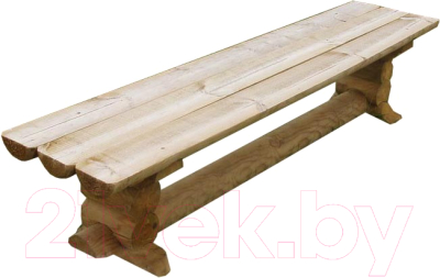 Скамья садовая Массив-Древ 2000x420xH440 - фото