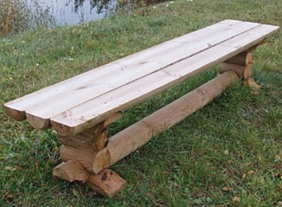 Скамья садовая Массив-Древ 2000x420xH440