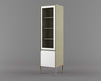 Шкаф-пенал с витриной Молодечномебель Хитроу D2 / ВМФ-1667