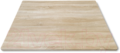 Обеденный стол Sheffilton SHT-TU14/80/80 МДФ (белый муар/дуб сонома светлый)