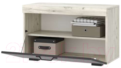 Тумба в прихожую Памир Соната ОС-800 (крафт белый/антрацит)