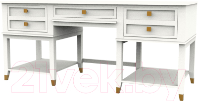 Письменный стол Молодечномебель Nevada двухтумбовый В3 / ВМФ-1922 (дуб оксфорд) - фото