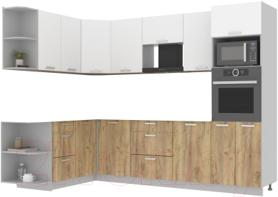 Готовая кухня Интерлиния Мила Лайт 1.68x2.8 левая без столешницы - фото