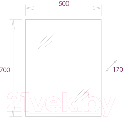 Зеркало Onika Коралл 50.01 (205023)