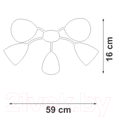 Люстра Vitaluce V3750/5PL