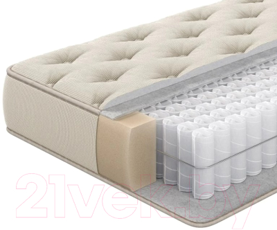 Матрас Armos Brownie Soft S Тик хлопковый 200x190 - фото