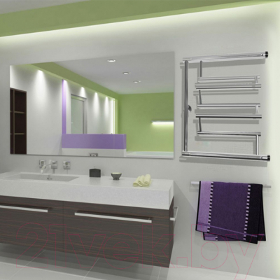 Полотенцесушитель водяной НИКА ПМ-3 50x60 / 580560100 (с полкой)