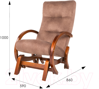 Кресло-глайдер Мебелик Мэтисон (грей браун/шимо)