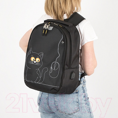 Школьный рюкзак Ecotope Kids Кот 057-22003/1-30-CLR