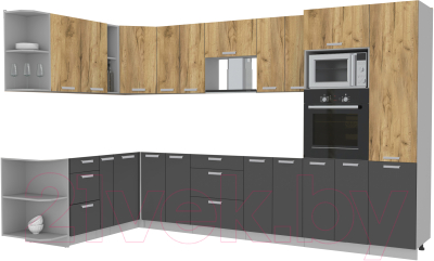 Готовая кухня Интерлиния Мила Лайт 1.88x3.4 левая без столешницы - фото
