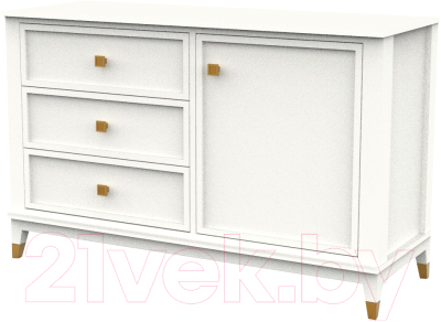 Тумба Молодечномебель Nevada B3D1 / ВМФ-1908 (дуб оксфорд) - фото