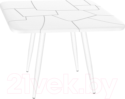 Обеденный стол Sheffilton SHT-TU14/TT30 83/83 (белый муар/белый) - фото