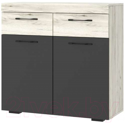 Тумба Памир Соната ТС-900 (крафт белый/антрацит) - фото