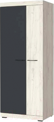 Шкаф Памир Соната ШС-800 (крафт белый/антрацит) - фото