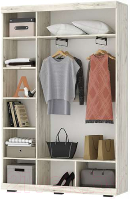 Шкаф Памир Соната ШСЗ-1300 (крафт белый/антрацит)