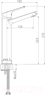 Умывальник со смесителем Invena Keto CE-14-001-C + Flavis 63038