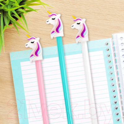 Ручка шариковая Юнландия Единорожка / 143806