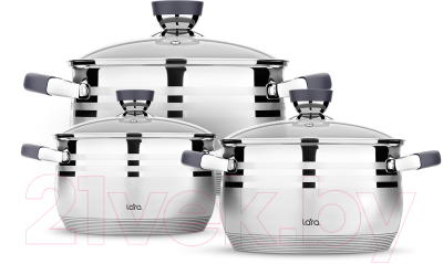 Набор кастрюль Lara Mercury LR02-121 - фото
