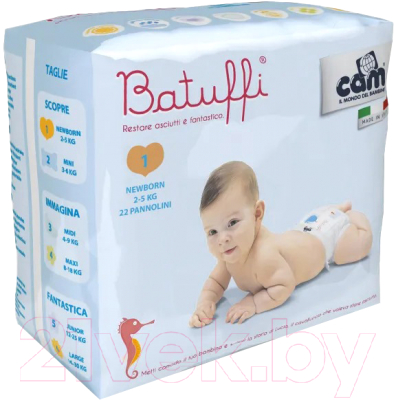 Подгузники детские Cam Pannolino Batuffi N.Born 1 2-5кг / V420 - фото