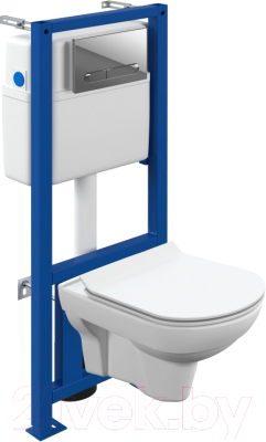 Унитаз подвесной с инсталляцией Cersanit City Co DPL EO Slim / 64121 - фото