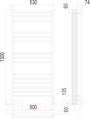 Полотенцесушитель электрический Terminus Сицилия П15 500x1300