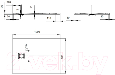 Душевой поддон Salini Capri Oasi 120322M