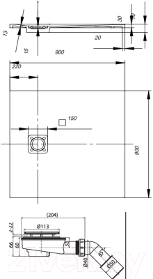 Душевой поддон Salini Capri Oasi 120321M