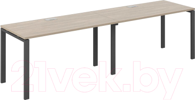 Письменный стол Norden s-b-s 240x70x75 / SG.222.OD.63.AN (дуб темный/антрацит) - фото