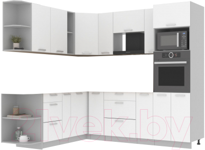 Готовая кухня Интерлиния Мила Лайт 1.88x2.4 левая без столешницы - фото