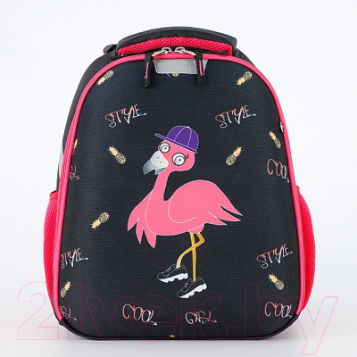 Школьный рюкзак Ecotope Kids Фламинго расческа 057-540-110-CLR (черный)
