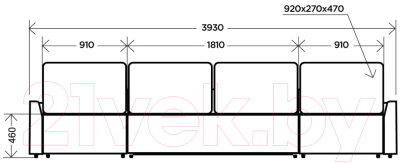Диван П-образный Комфорт-S Марсель