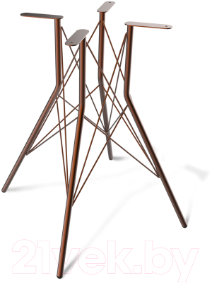 Обеденный стол Sheffilton SHT-TU2-1/90 МДФ (медный металлик/дуб верона белый)