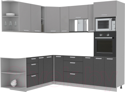 Готовая кухня Интерлиния Мила Лайт 1.88x2.4 левая без столешницы - фото